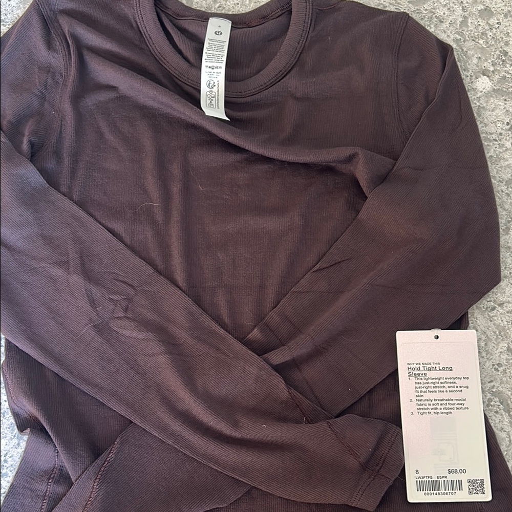 NWT lululemon long sleeve hold tight shirt
